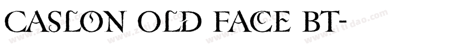 Caslon Old Face BT字体转换